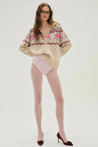 Ski Lodge Zip Up Sweater