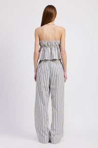 Striped Front Tie Top