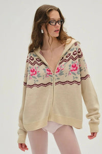 Ski Lodge Zip Up Sweater