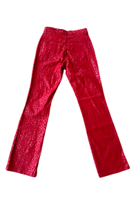 Vtg Red Leopard Pants