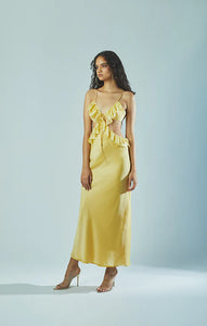 Ruffle Maxi Slip Dress