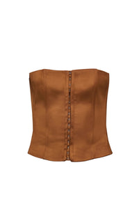 Satin Corset (Brown)